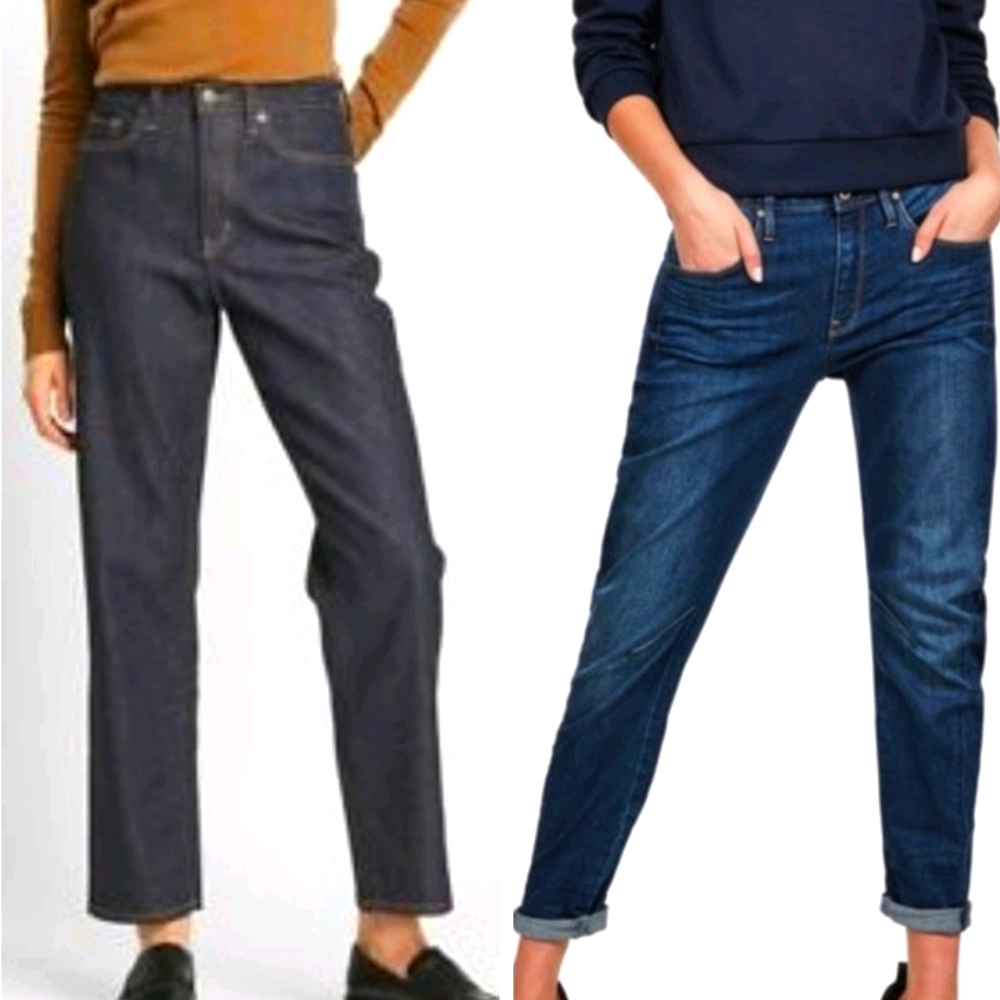 Bundle of 2 Uniqlo High-Rise Boyfriend Jeans 29